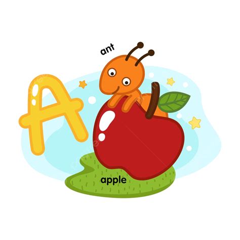 Ant Isolated Vector Hd Images Alphabet Isolated Letter A Ant Apple