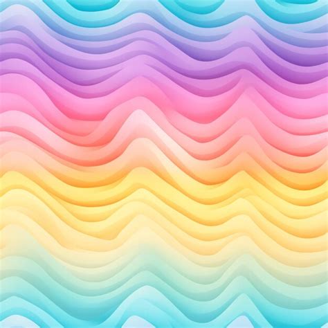 Um fundo colorido ondas onduladas em cores pastéis generativas ai