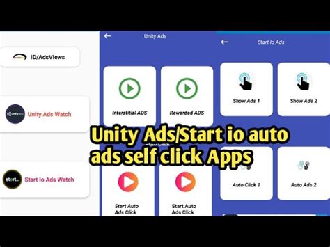 Unity Ads Self Click App 2024 Real Unity Ads Self Earning App High ECpm