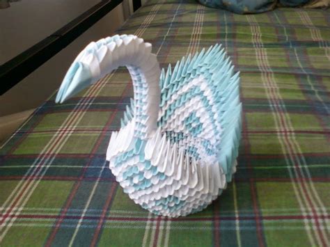 origami 3d swan ~ craft art ideas