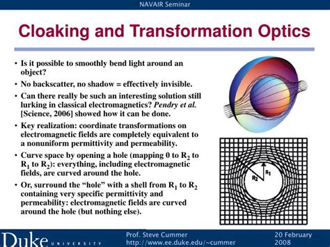 PPT - Metamaterials, Cloaking, and Acoustics PowerPoint Presentation ...