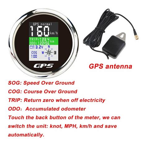 Mm Smart Gps Snelheidsmeter Waterdicht Tft Scher Grandado