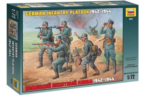 Zvezda Wargames Figurky 8078 German Infantry WWII 1 72 MJ