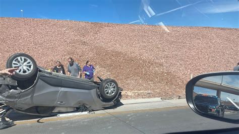 Dog Dies After Single Vehicle Crash On Freeway Connector Ramp In Las Vegas