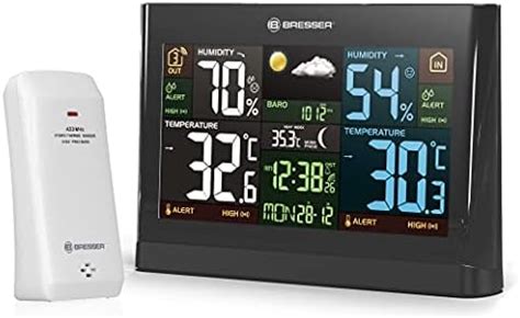 Bresser Wetterstation Funk Mit Au Ensensor Meteo Thbm Colour Mit Gro Em