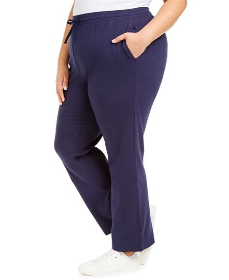 Karen Scott Plus Size Knit Drawstring Pants Created For Macys And Reviews Pants And Capris