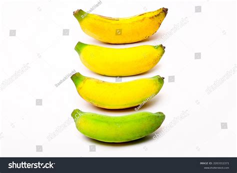 Banana Ripening Stage Isolated On White Stock Photo 2203312271 ...