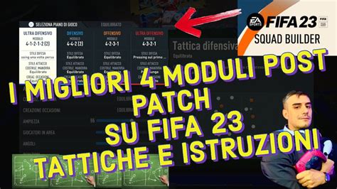 Top Moduli Post Patch Di Fifa Tattiche E Istruzioni Fut Youtube