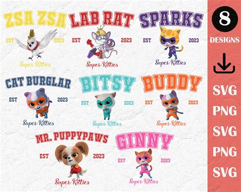 Superkitties Pounce Png Superkitties Villains Png Etsy