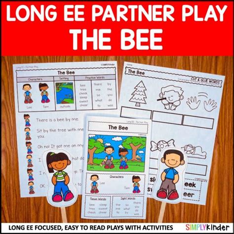 Decodable Partner Play Reader S Theater Long Ee The Bee Simply Kinder