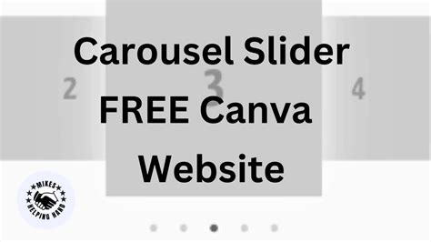 How To Make A Carousel Slider In Canva For Your Free Website YouTube