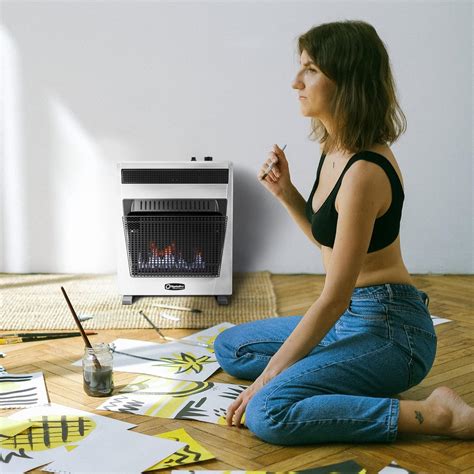 Review Vent-Free Blue Flame Natural Gas Room Heater - 20k BTU Ventless Gas Heater to Warm Your ...