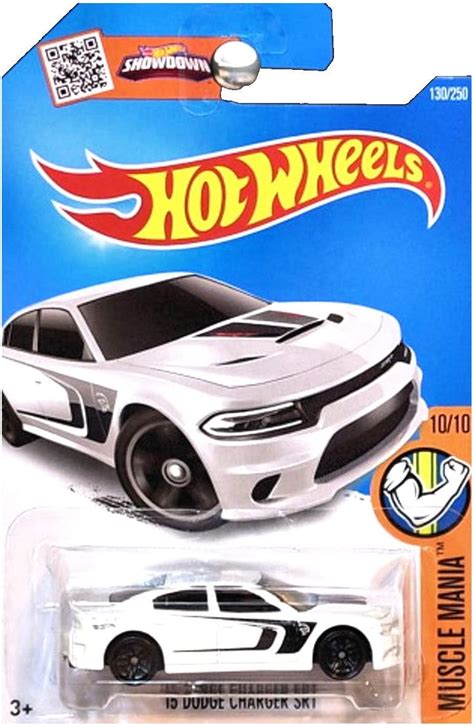 Amazon Hot Wheels Muscle Mania Dodge Charger Srt Hellcat White Toys Games