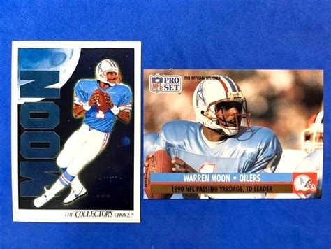 NFL Warren Moon 1991 Upper Deck Team Checklist 1991 Pro Set Passing