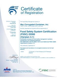 Food Safety System Certification Fssc Version Food