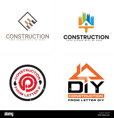 Construction plumbing home paint brush logo design Stock Vector Image & Art - Alamy