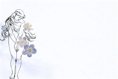 Nude Woman With Flowers Psd Background Premium Image By Rawpixel Katie Psd Background