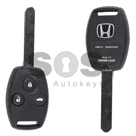 Regular Key For Honda Civic Buttons 3 Frequency 433MHz Transponder