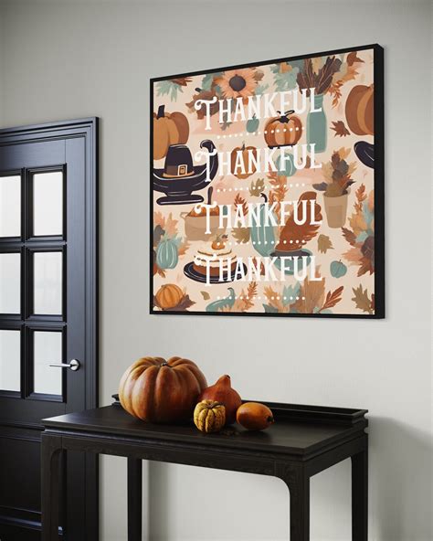 Thanksgiving Printable Wall Art Pumpkin Art Digital Download - Etsy