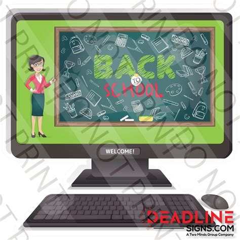 24 Inch Computer – Virtual Learning – Back to School Yard Card – Yard ...