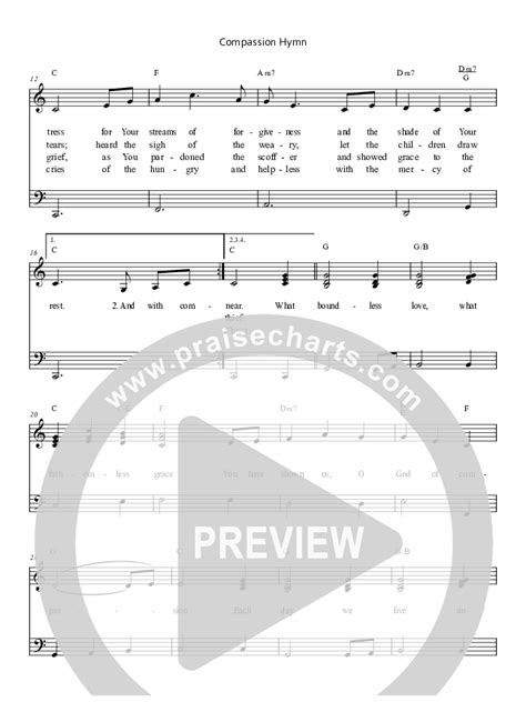 Compassion Hymn Sheet Music Pdf Keith And Kristyn Getty Praisecharts