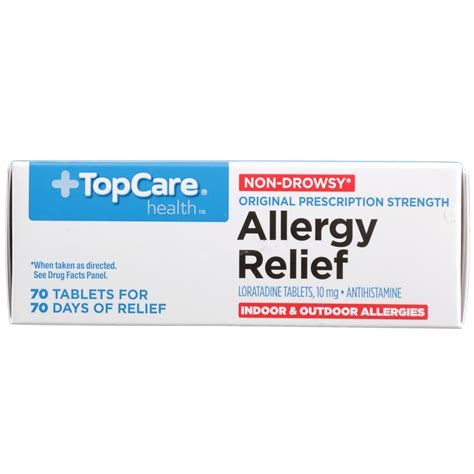 Topcare 24 Hour Allergy Relief Original Prescription Strength Tablets 70 Ct Shipt