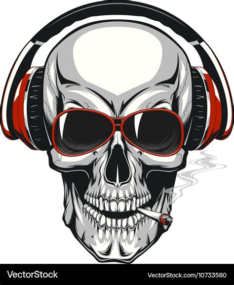 Skull With Headphones