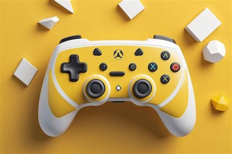 Controlador De Juego Est Ndar Blanco Joystick Gamepad En Un Fondo