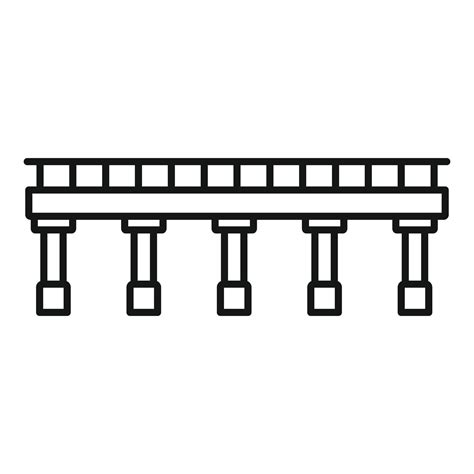 Bridge icon, outline style 14464915 Vector Art at Vecteezy