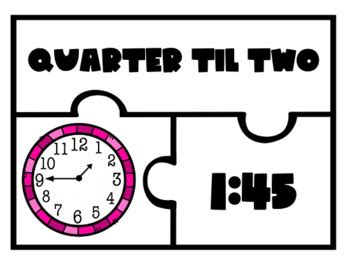 Telling Time Puzzles by Perking Up Learning | Teachers Pay Teachers