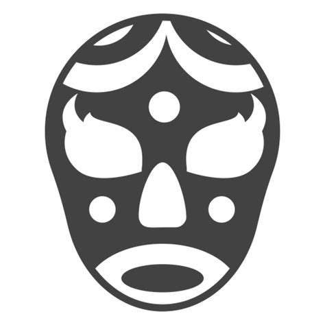 Dise O Png Y Svg De M Scara De Media Luna De Luchador Silueta Detallada