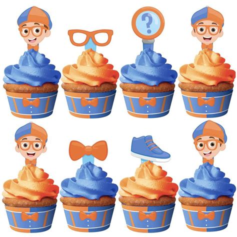 Treasures Gifted Officially Licensed Blippi Cupcake Toppers Wrappers