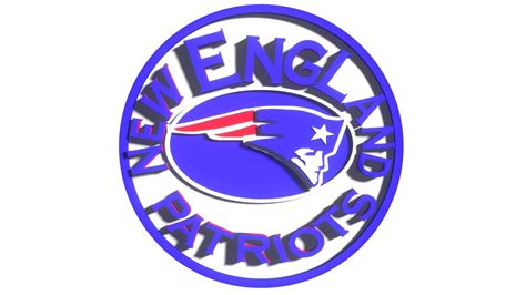 New England Patriots Circle Logo - 3D Model by RogerDS