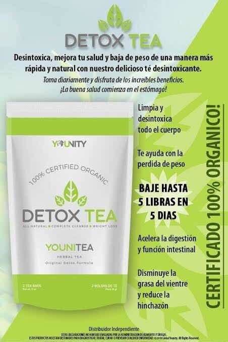 Detox Tea Té Desintoxicante Global Younity Baja De Peso Mercado Libre