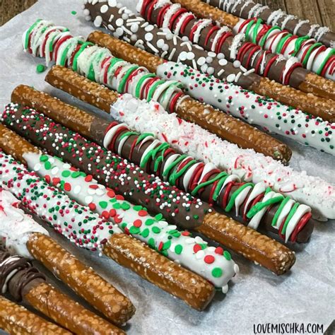 Christmas Pretzel Rods Recipe Love Mischka