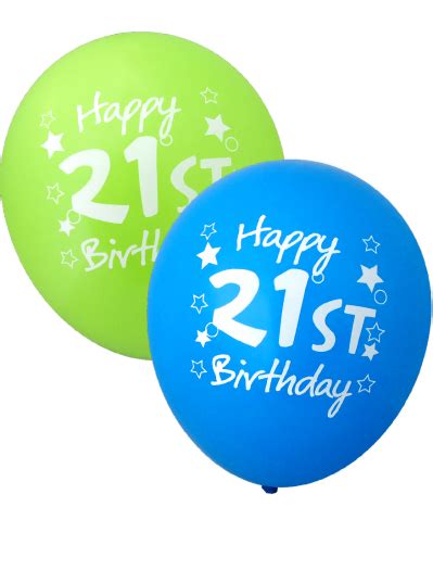 Happy 21st Birthday Balloons 30cm Assorted Colours 12pk [1806] 6