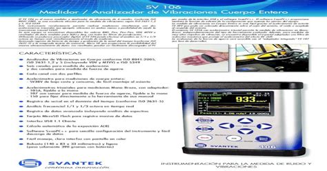 Sv Medidor Analizador De Vibraciones Cuerpo Pdf Filel