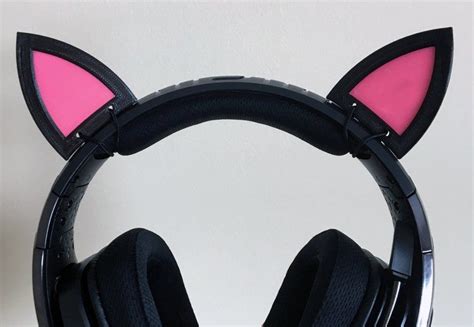 Cat Ears For Headphones Headset 3d Printed Cosplay Streamer Prop