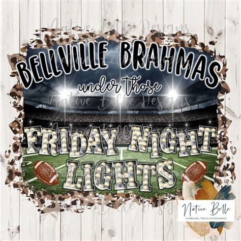 Bellville Brahmas Template Etsy