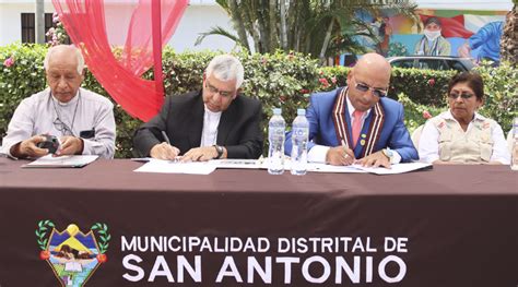 Municipalidad Distrital De San Antonio Y Prelatura De Yauyos Firman