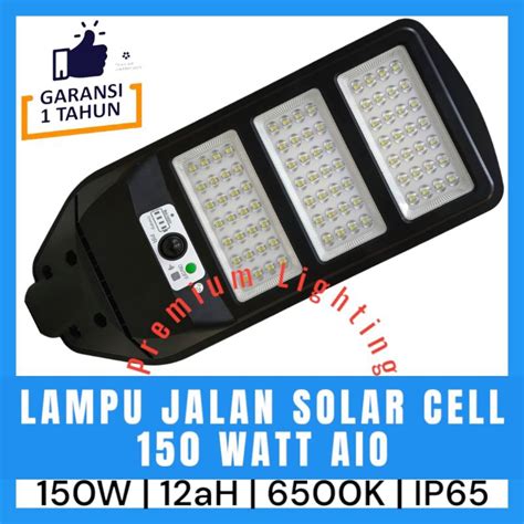 Jual Lampu Jalan Solar Cell W Pjuts Led Tenaga Surya Watt Aio