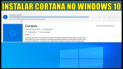 Como Instalar A CORTANA No PC E Notebook Sistema Windows 10 YouTube