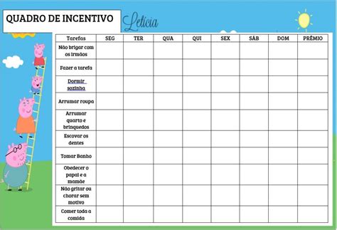 Quadro De Comportamento Infantil Para Imprimir Gratis - 10