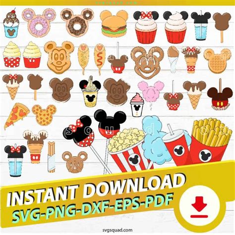 Snacks Goal SVG PNG Disneyland Food Svg Bundle Eat Snacks Vacation