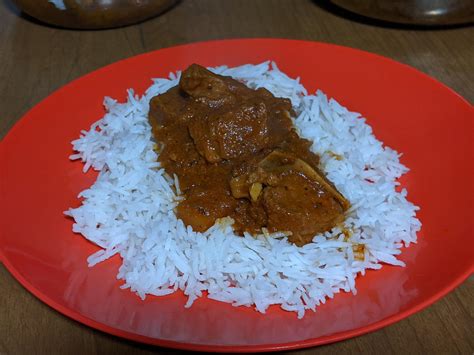 [HOMEMADE] Mutton curry with rice : r/food