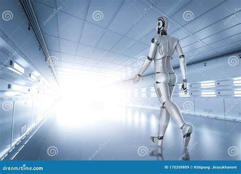 Female Cyborg or Robot Walk Stock Illustration - Illustration of girl, pace: 170359809