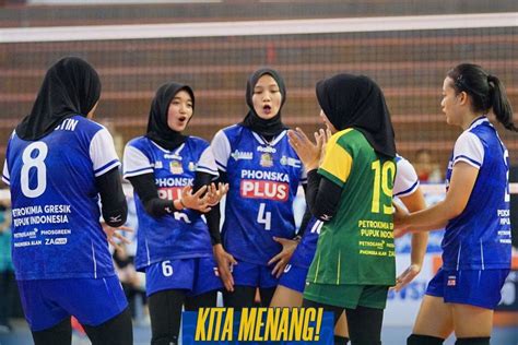 Tim Voli Putri Petrokimia Gresik Digdaya Di Nusantara Cup