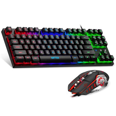 Buy Rgb Rainbow Gaming Keyboard And Mouse Combo Compact Keys