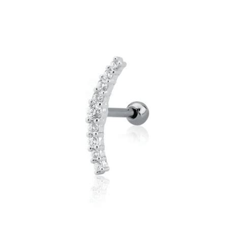 Piercing Cluster Cravejado Conch Helix Mm Prata Alamoodstore