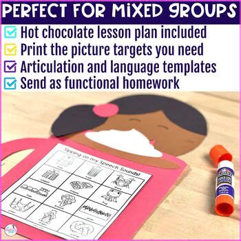 Hot Chocolate Speech Therapy Craft Winter Speech And Language Mixed Group Lesson